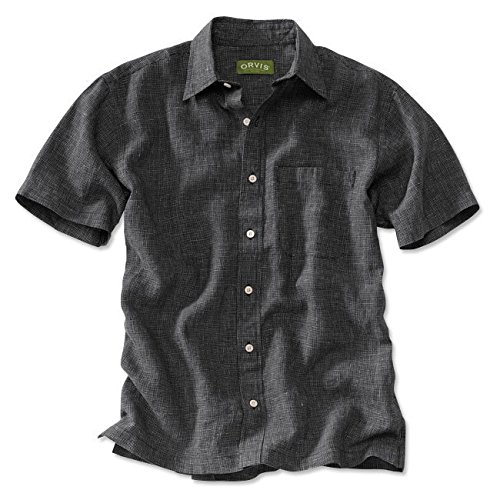 Orvis Pure Linen Havana Shirt Medium,Large,X Large,Xx Large Red,Black