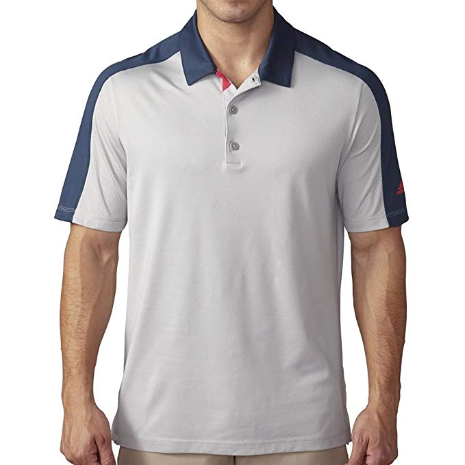 adidas Golf Men's Climacool Pique Geo Block Polo Shirt