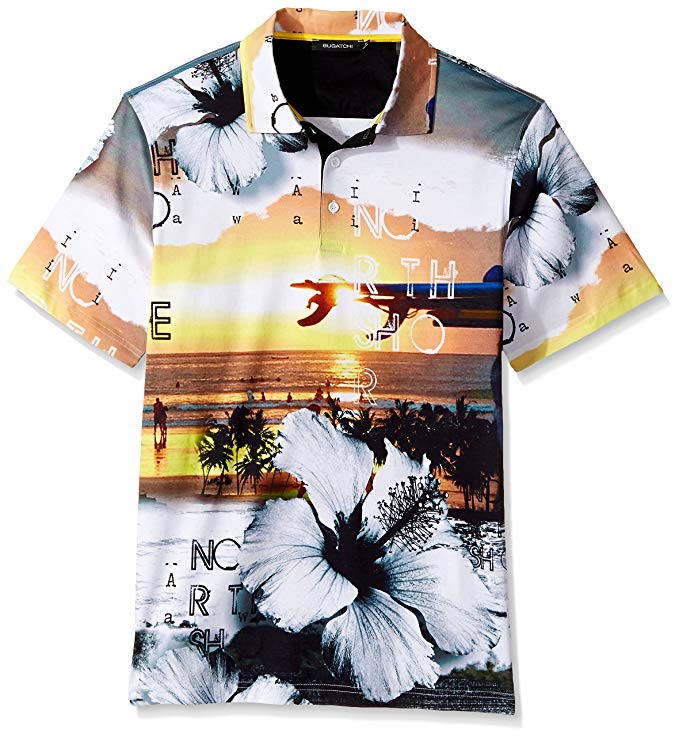 Bugatchi Men's Dugan Digital Polo Shirt