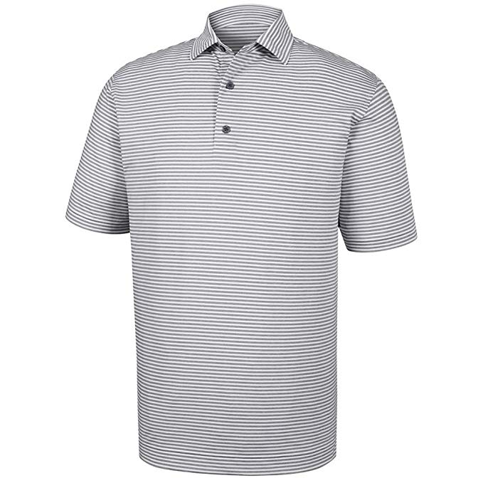 FootJoy Men's Lisle Feeder Stripe Self Collar Golf Shirt