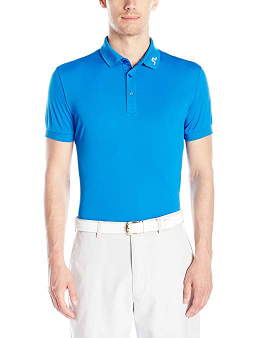 J.Lindeberg Men's Kv Regular Fit Tx Jersey Golf Polo Shirt, White