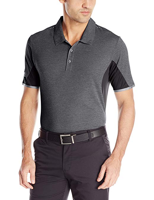 adidas Golf Men's Climachill Eng. Motion Bonded Heather Polo Shirt