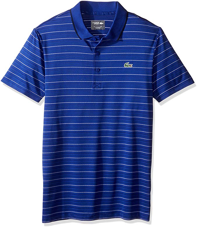 Lacoste Men's Golf Performance Short Sleeve Colorblock Pique Ultradry Polo Shirt