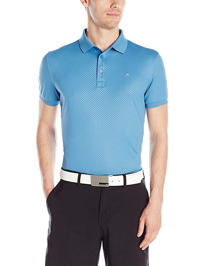 J.Lindeberg Men's Michael Scale SLI Fit TX Jersey+ Golf Polo Shirt