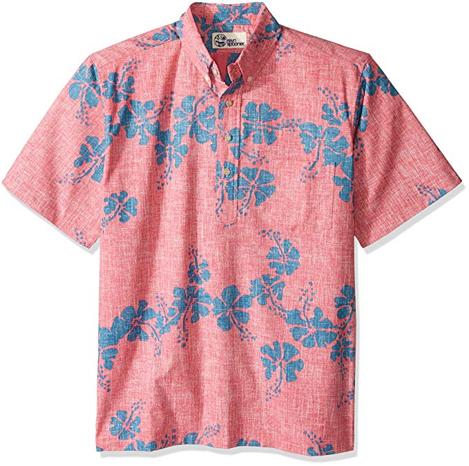 Reyn Spooner Men's 50th State Flower Spooner Kloth Classic Fit Pullover Shirt