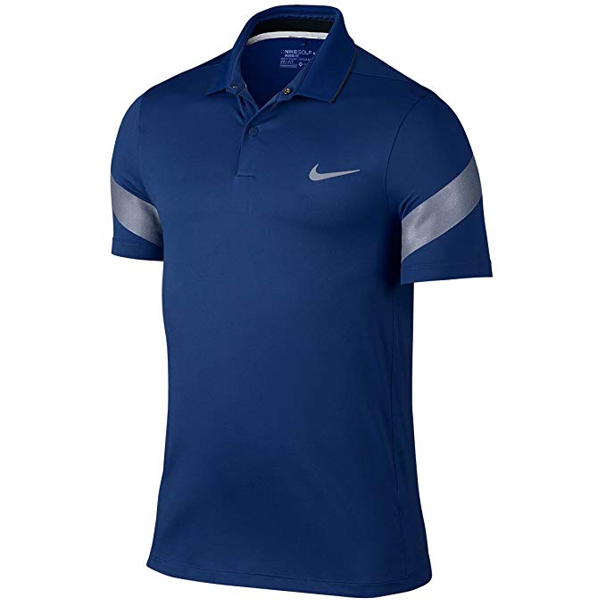 Nike Golf CLOSEOUT Men's MM Fly Framing Commander Polo (Deep Royal/Anthracite) (XL)