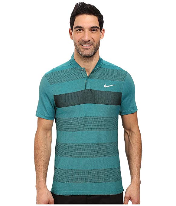 Nike 2016 Dri-Fit Fly Swing Knit Stripe Alpha Mens Golf Polo Shirt